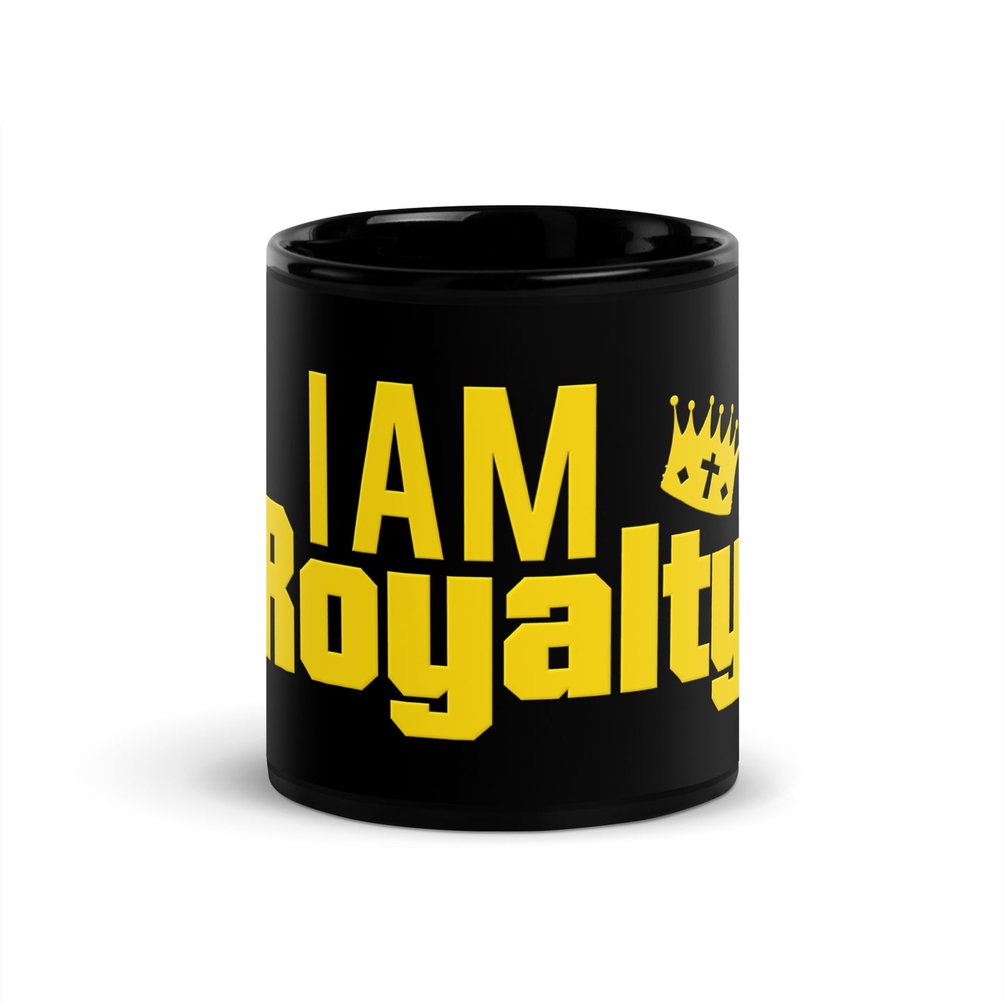 "I Am Royalty" Black Glossy Mug