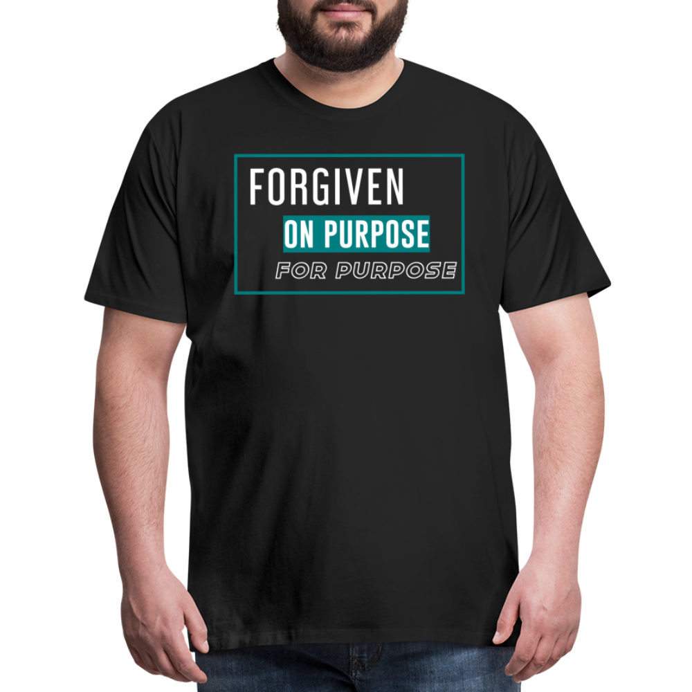 "Forgiven on Purpose For Purpose" Unisex Classic Black T-Shirt - black