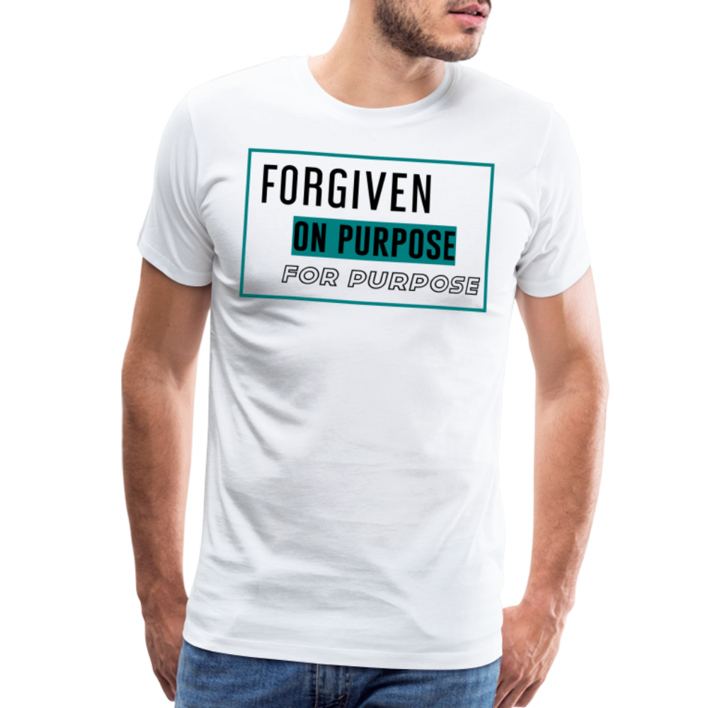 "Forgiven on Purpose For Purpose" Unisex Classic White T-Shirt - white