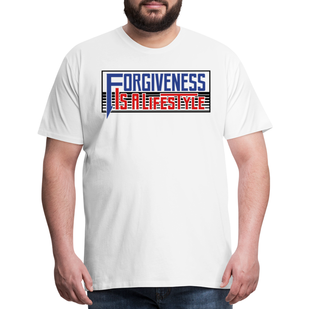 "Forgiveness Is A Lifestyle" Unisex Classic White T-Shirt - white