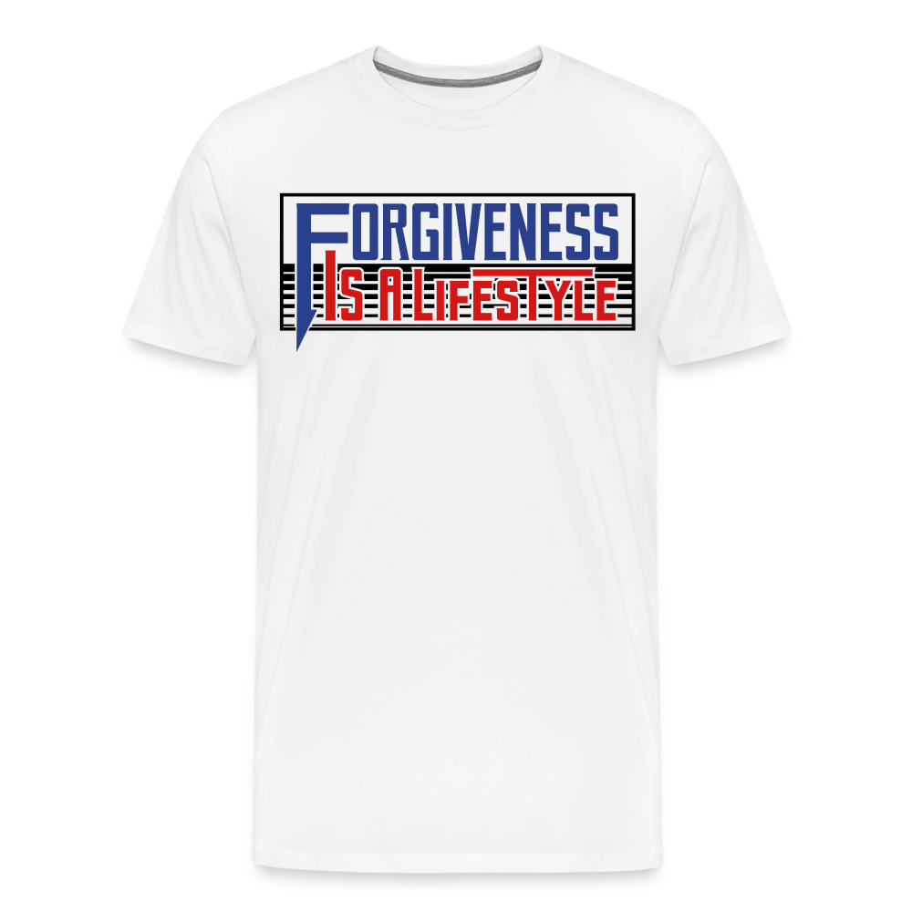 "Forgiveness Is A Lifestyle" Unisex Classic White T-Shirt - white