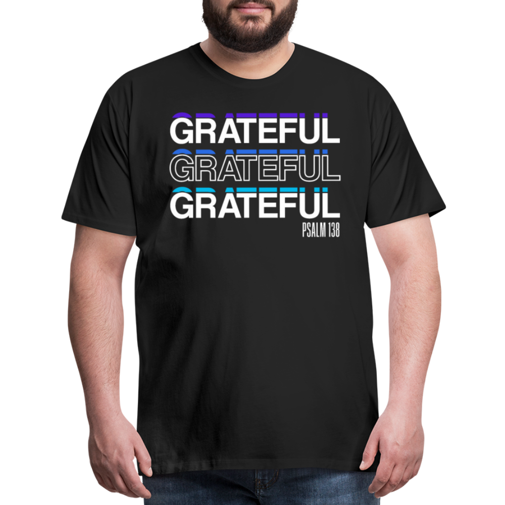 "Grateful" Unisex Classic Black T-Shirt - black