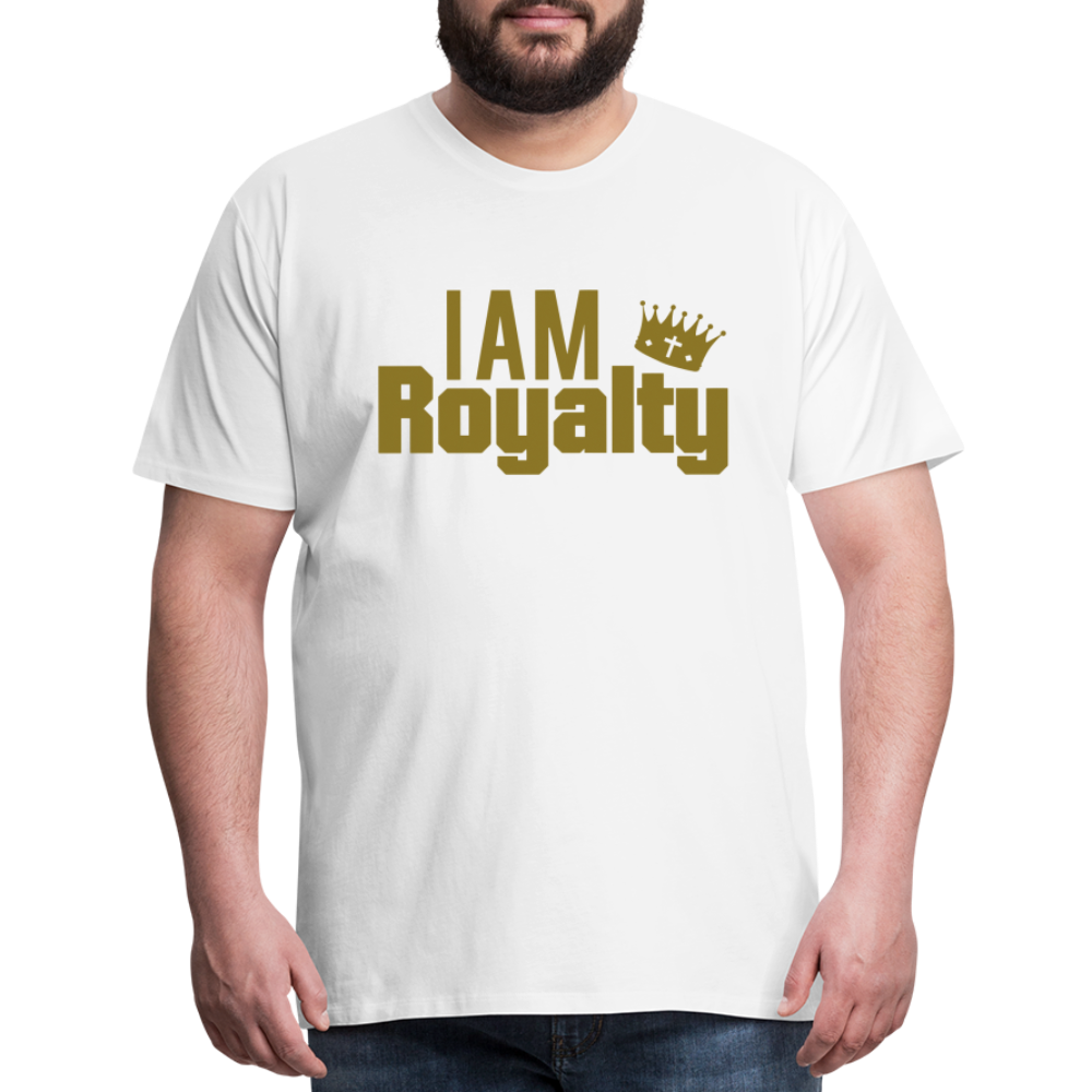 "I AM Royalty" Men's Premium T-Shirt (Gold Metallic) - white
