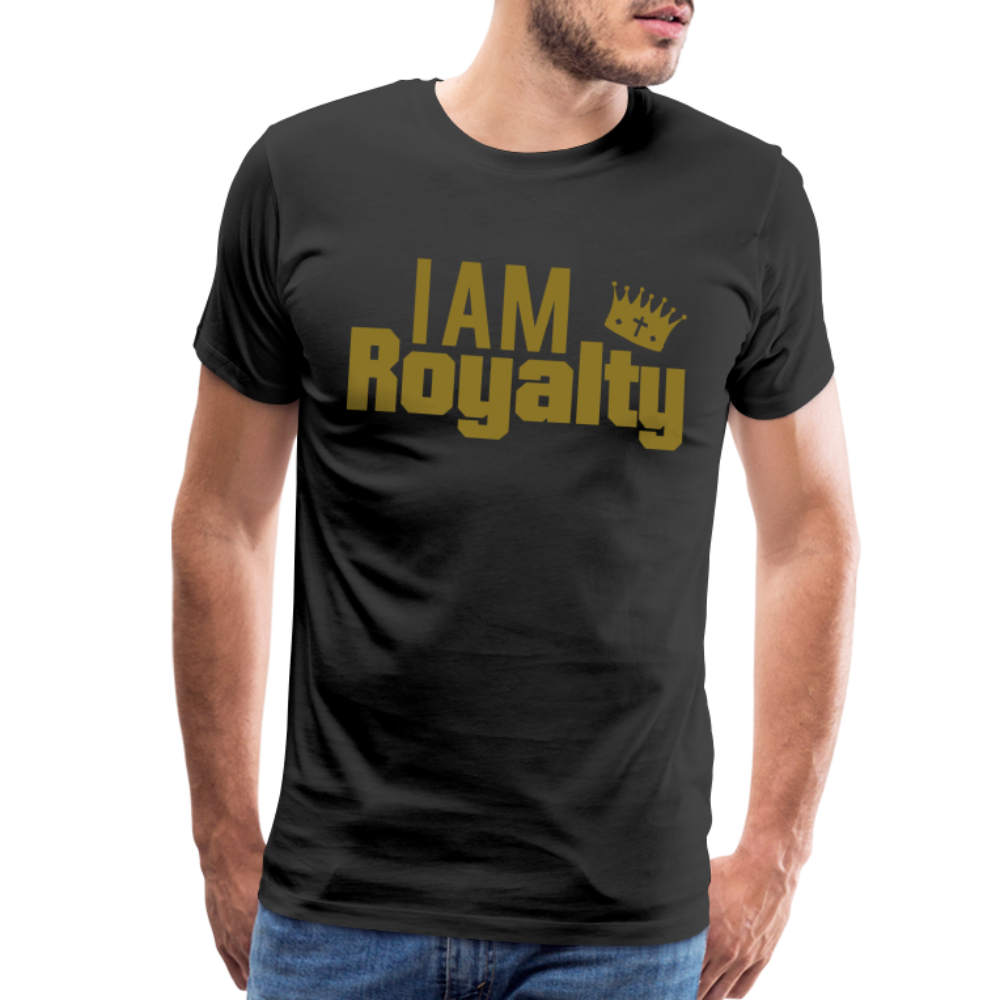 "I AM Royalty" Men's Premium T-Shirt (Gold Metallic) - black