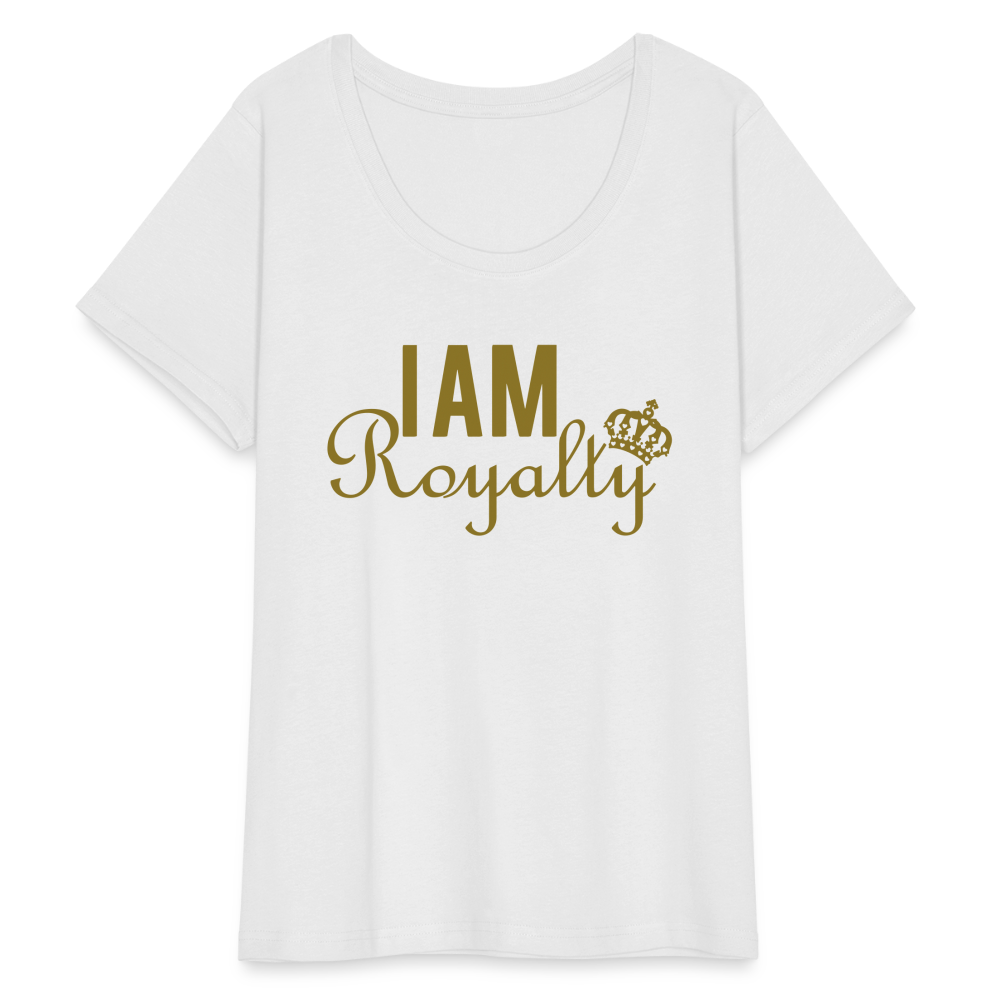 "I AM Royalty" Women’s Curvy T-Shirt (Gold Metallic) - white