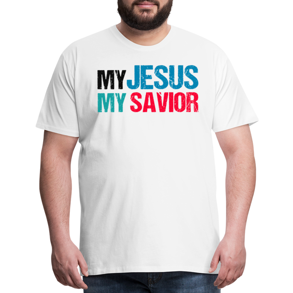 "My Jesus MY Savior" Unisex Classic Black T-Shirt - white
