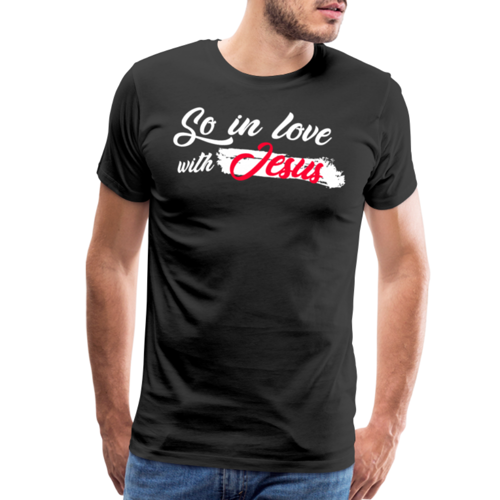"So In Love With Jesus" Unisex Classic Black T-Shirt - black