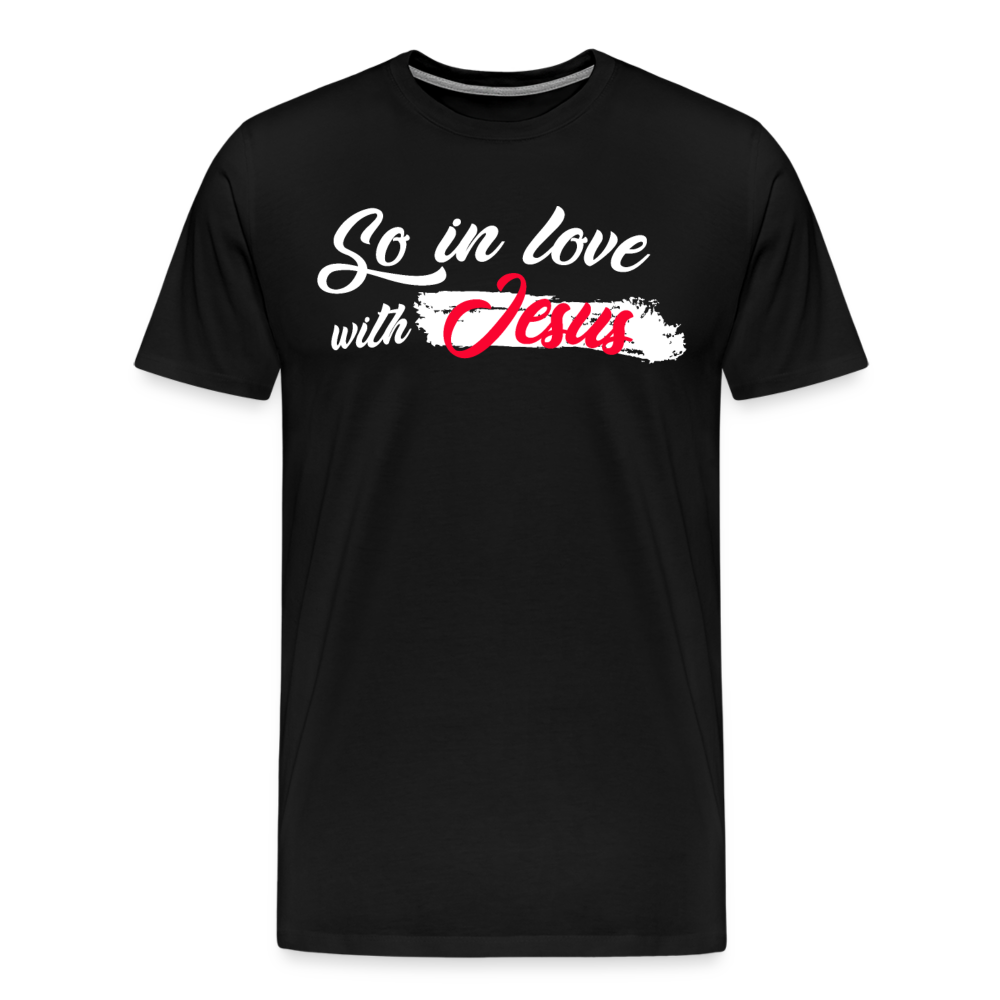 "So In Love With Jesus" Unisex Classic Black T-Shirt - black