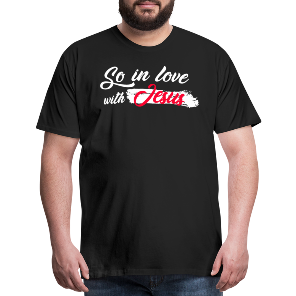"So In Love With Jesus" Unisex Classic Black T-Shirt - black