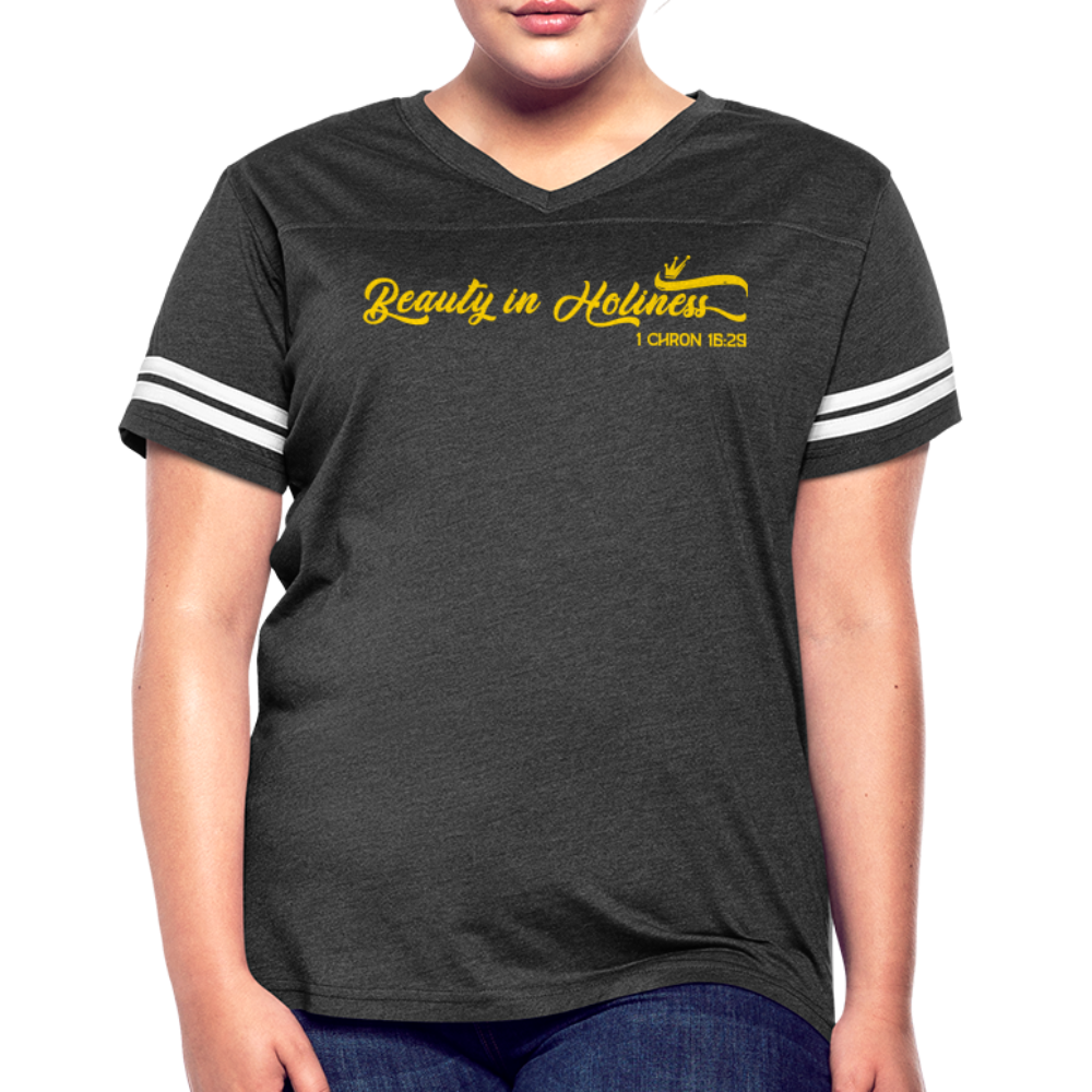 "Beauty in Holiness" Women’s Vintage Sport T-Shirt - vintage smoke/white