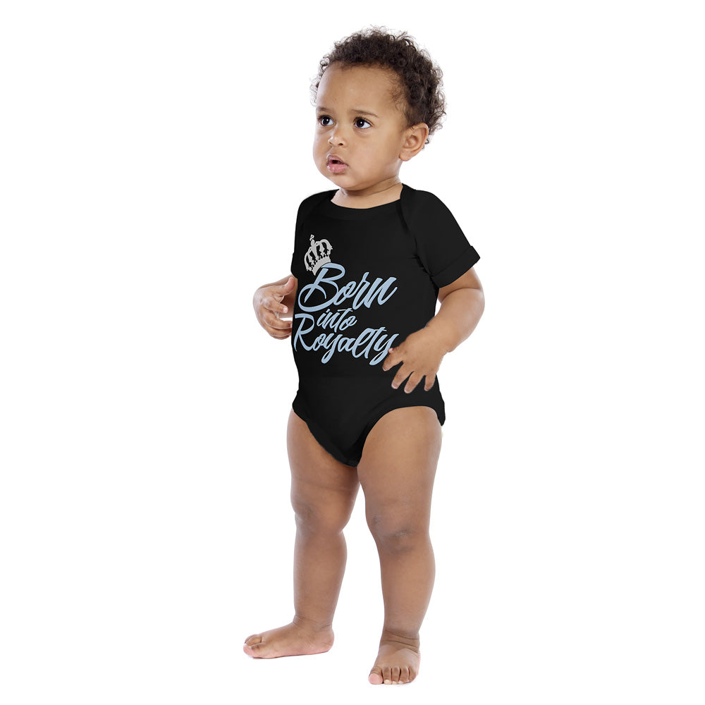 "Born into Royalty" Baby Blue Bodysuit