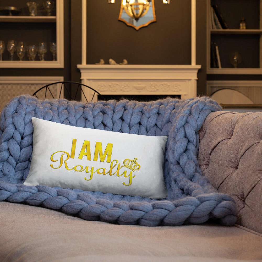 "I Am Royalty" White Pillow