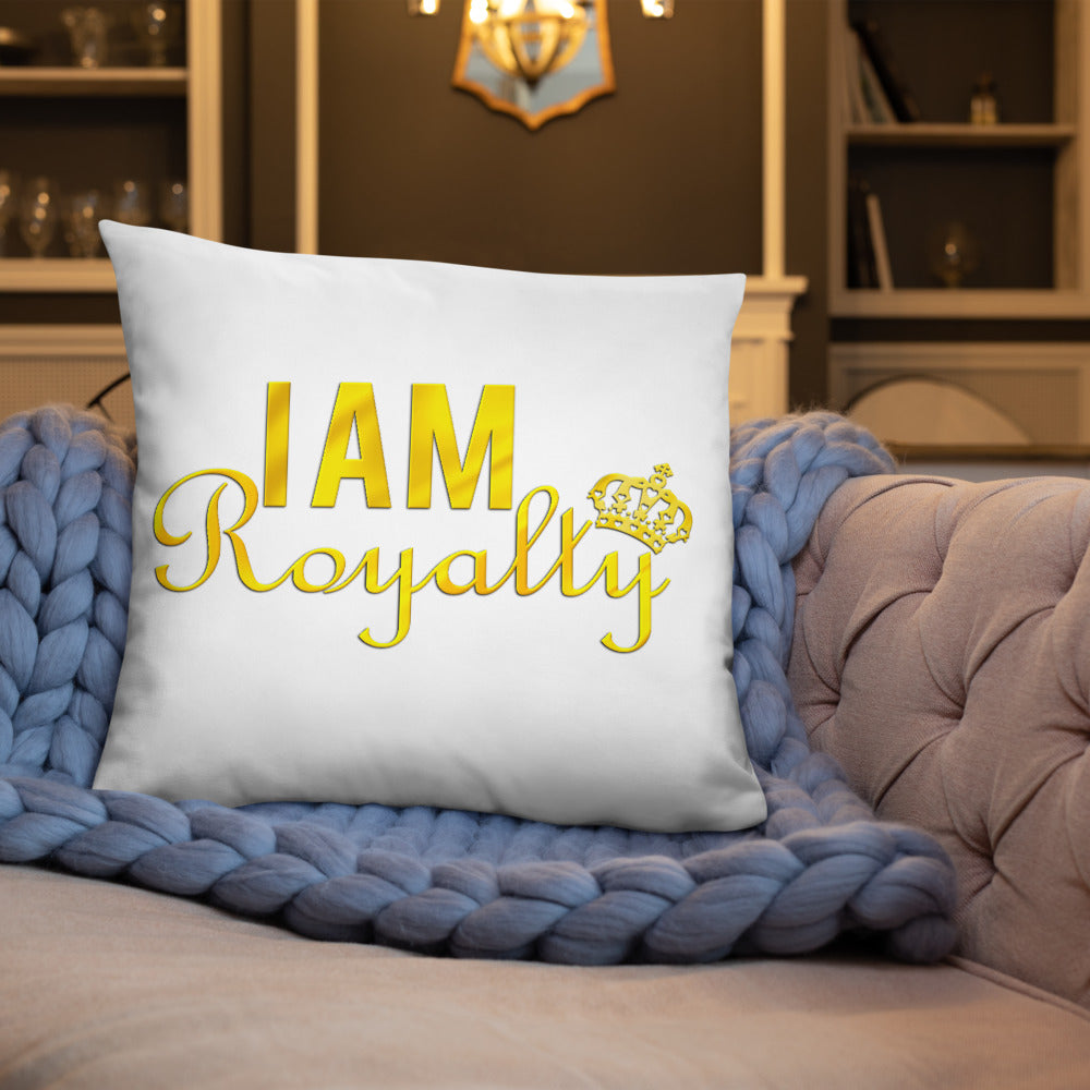 "I Am Royalty" White Pillow