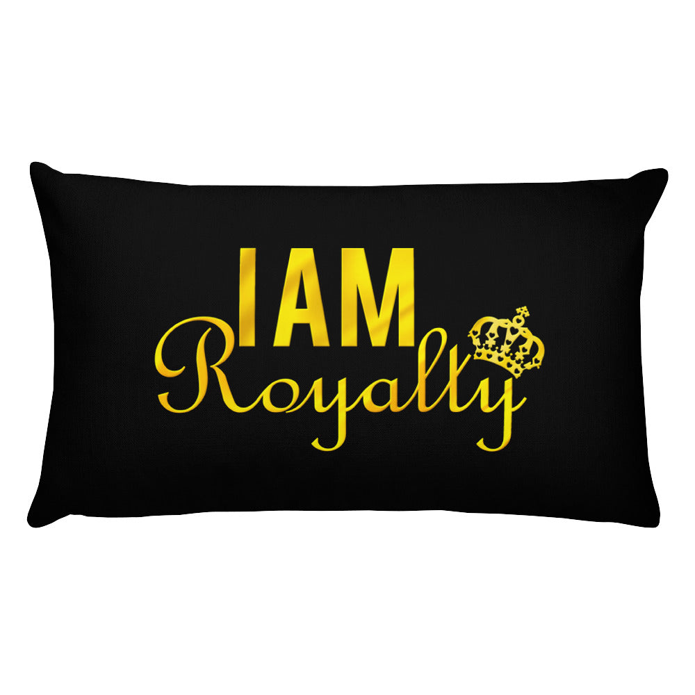 "I Am Royalty" Black Pillow