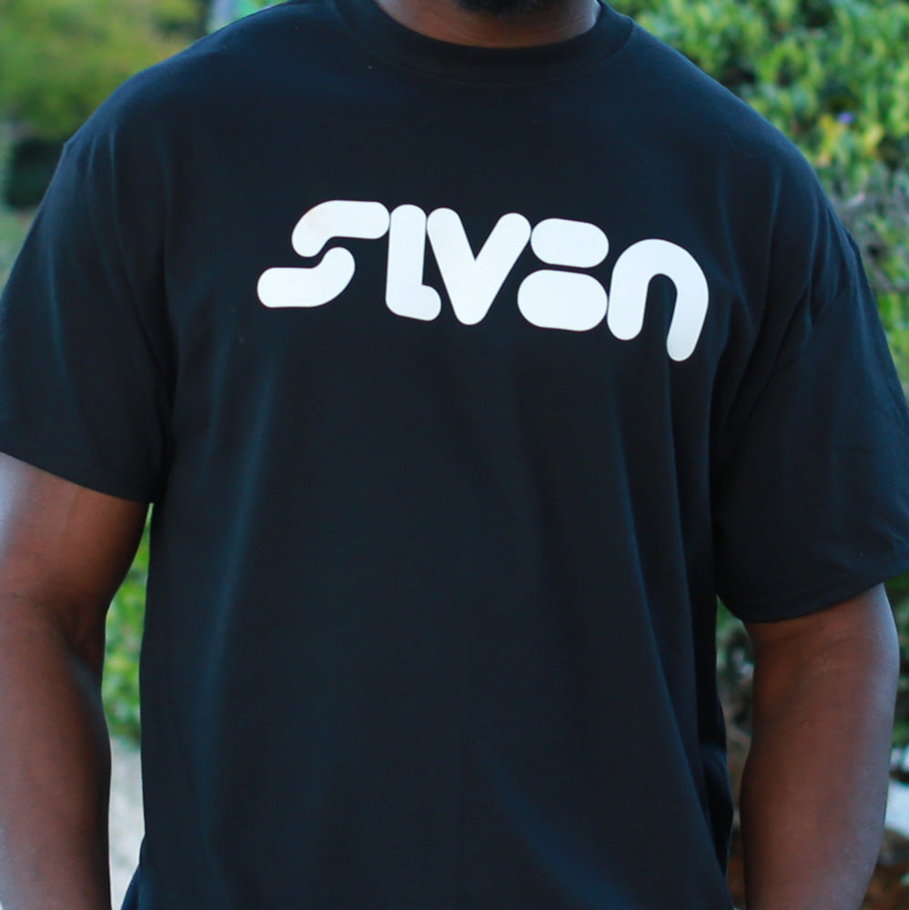 "SLV8N" White Print Men's Premium T-Shirt