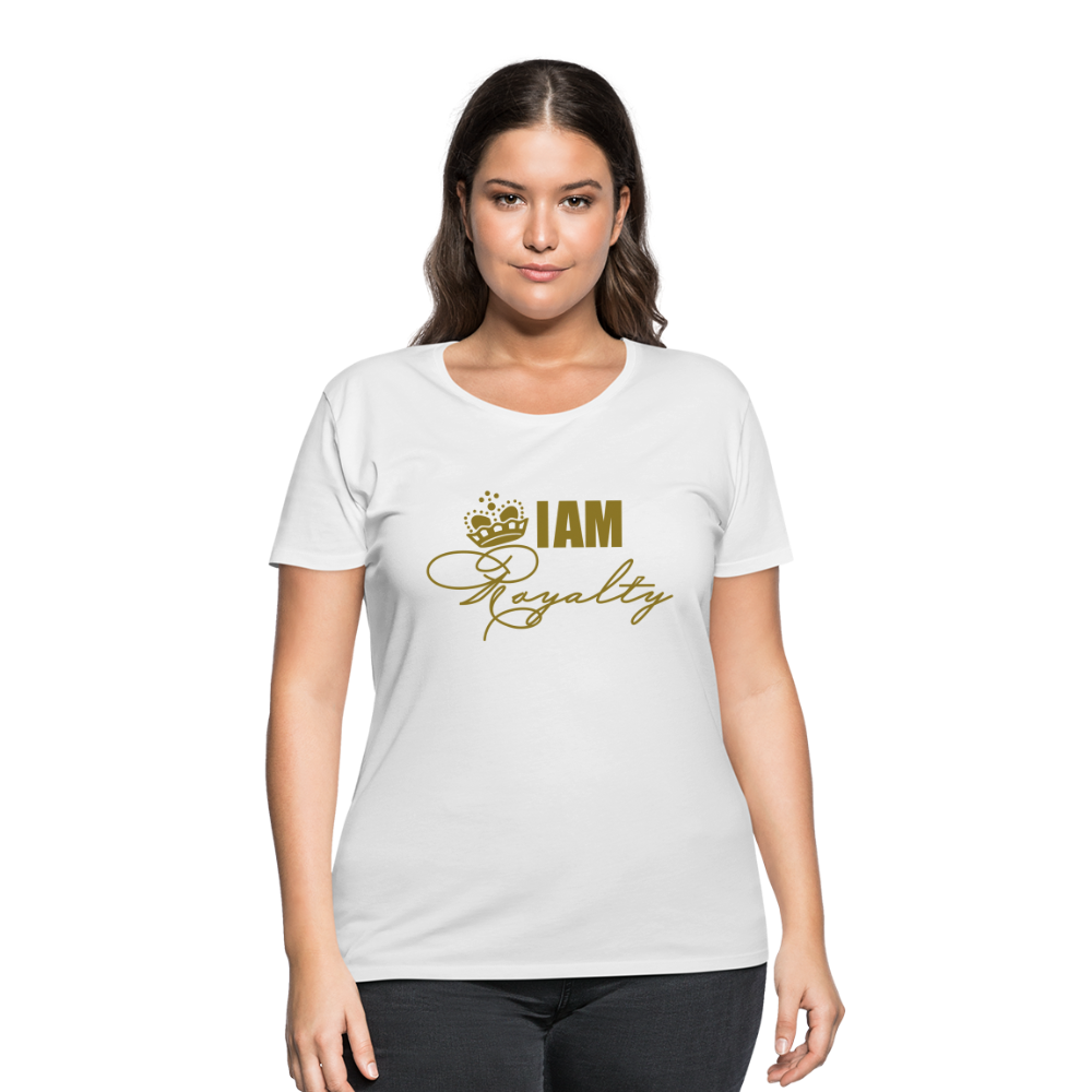 "I AM Royalty" V.2 Women’s Curvy T-Shirt (Gold Metallic) - white