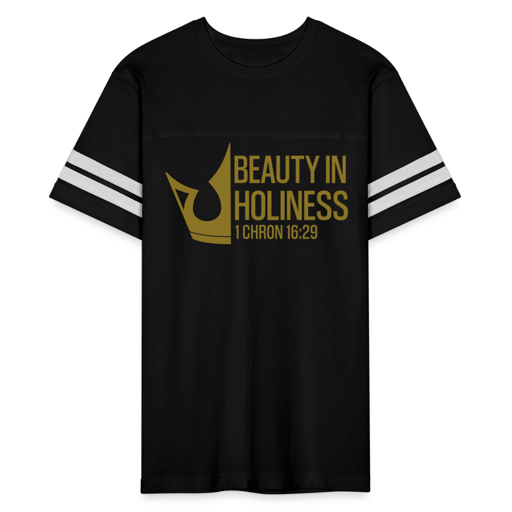 "Beauty in Holiness" Vintage Sport T-Shirt - black/white