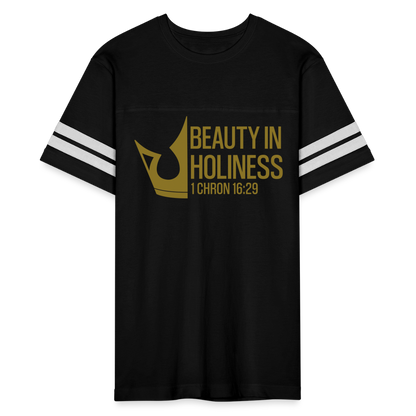 "Beauty in Holiness" Vintage Sport T-Shirt - black/white