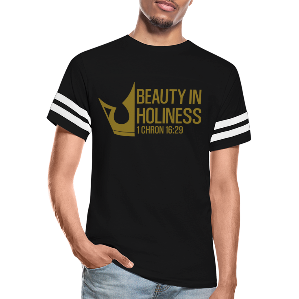 "Beauty in Holiness" Vintage Sport T-Shirt - black/white