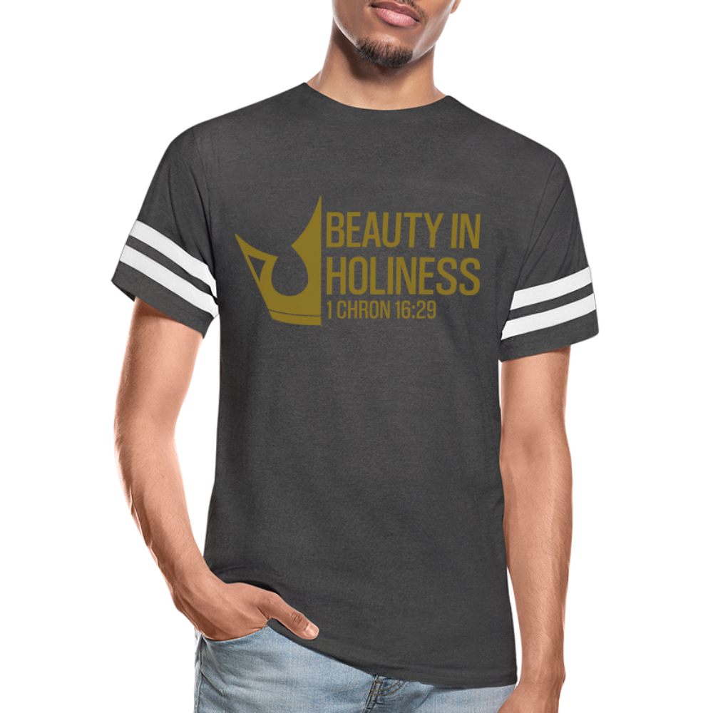 "Beauty in Holiness" Vintage Sport T-Shirt - vintage smoke/white