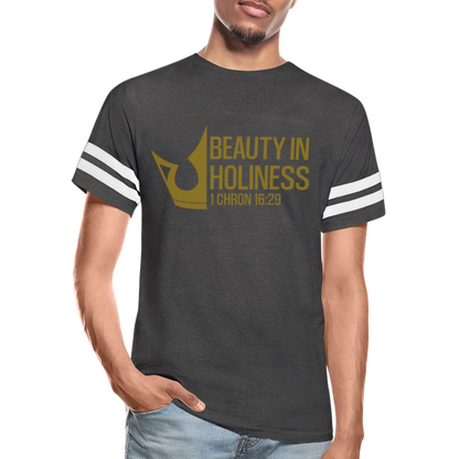 "Beauty in Holiness" Vintage Sport T-Shirt - vintage smoke/white