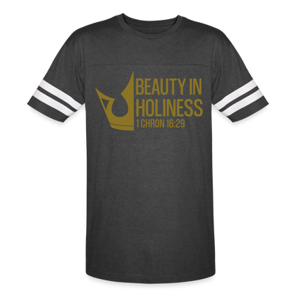 "Beauty in Holiness" Vintage Sport T-Shirt - vintage smoke/white