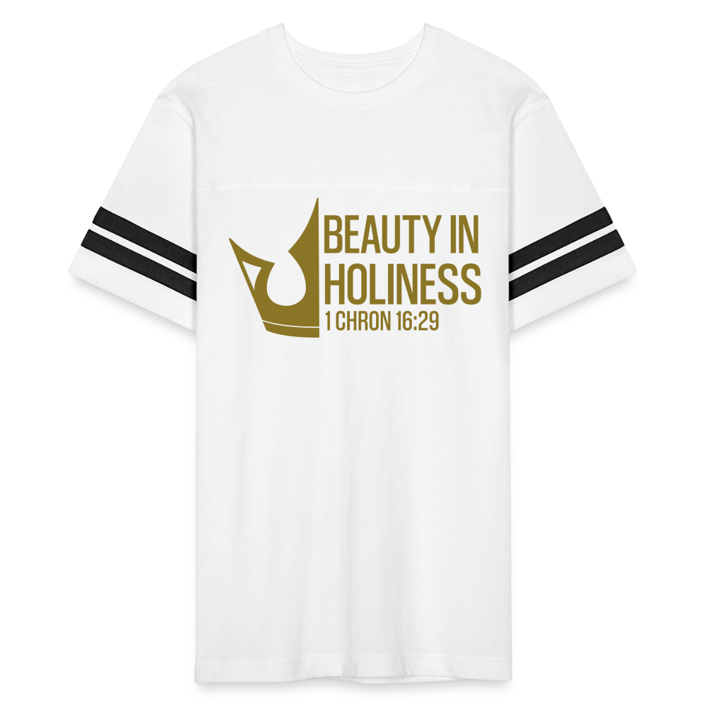 "Beauty in Holiness" Vintage Sport T-Shirt - white/black