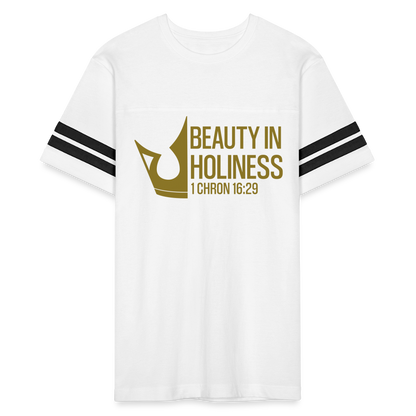 "Beauty in Holiness" Vintage Sport T-Shirt - white/black