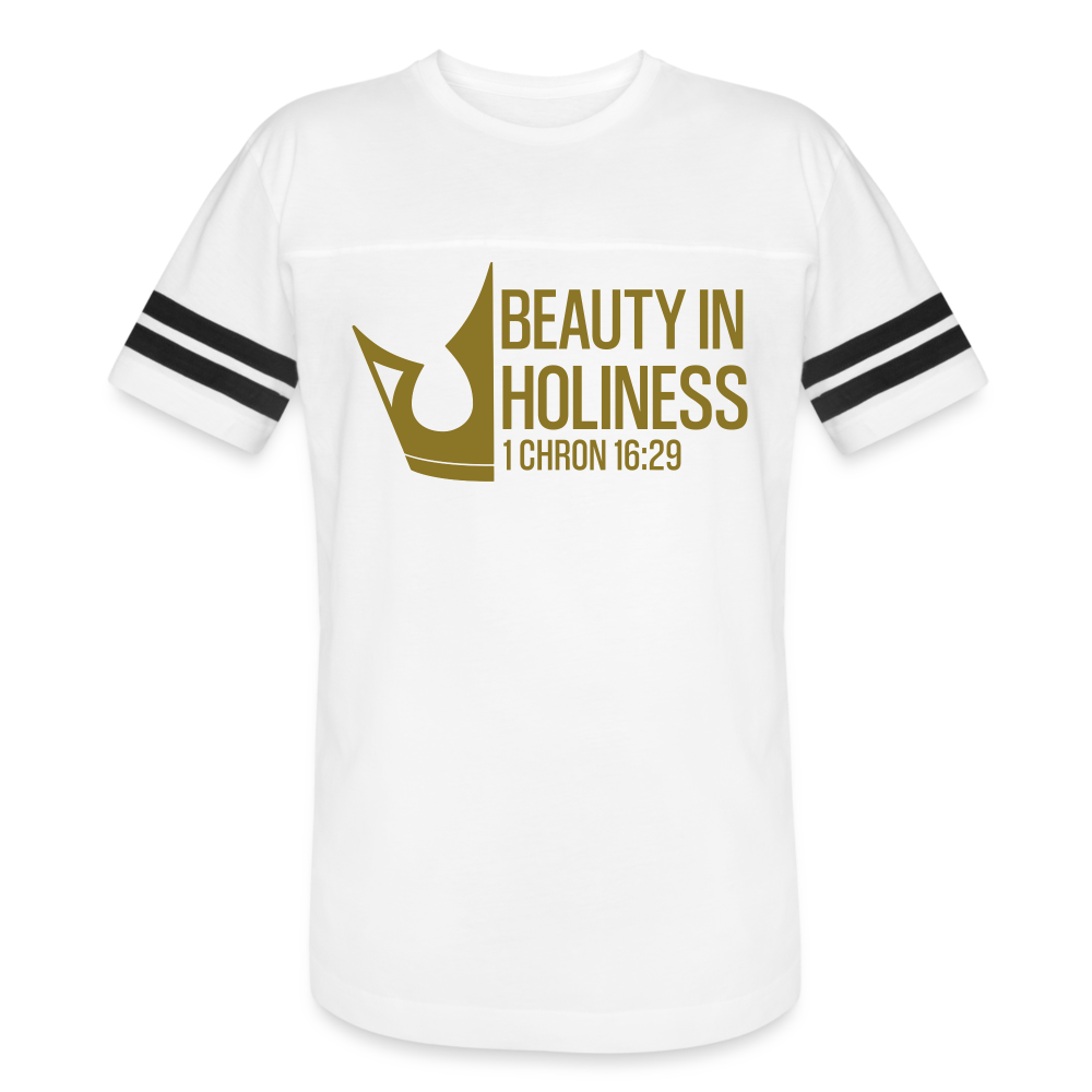 "Beauty in Holiness" Vintage Sport T-Shirt - white/black