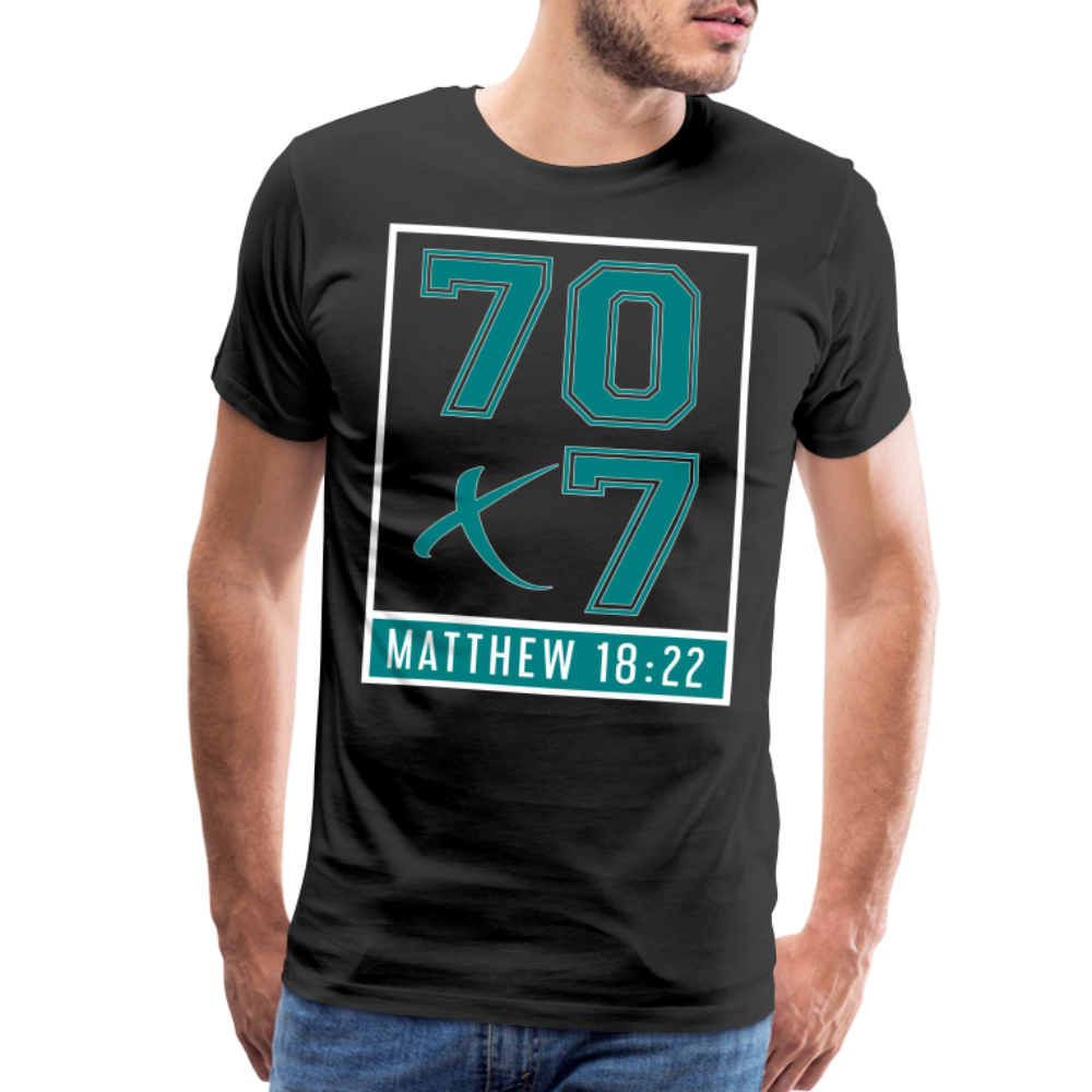 "70X7 " Unisex Classic Black T-Shirt - black