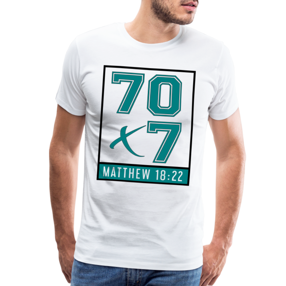 "70x7" Unisex Classic White T-Shirt - white