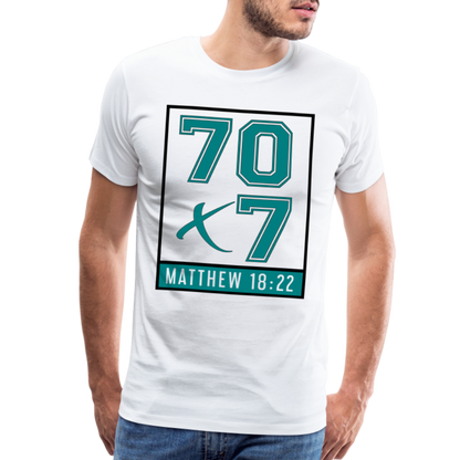 "70x7" Unisex Classic White T-Shirt - white