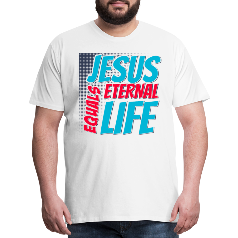 "Jesus = Eternal Life" Unisex Classic White T-Shirt - white