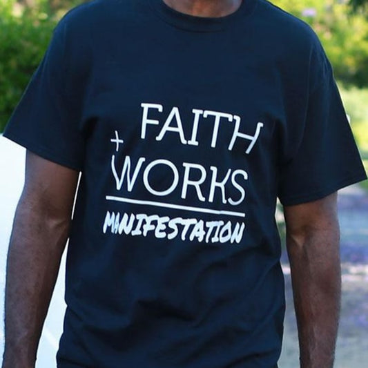 "Faith + Works = Manifestation" White Men's Premium T-Shirt